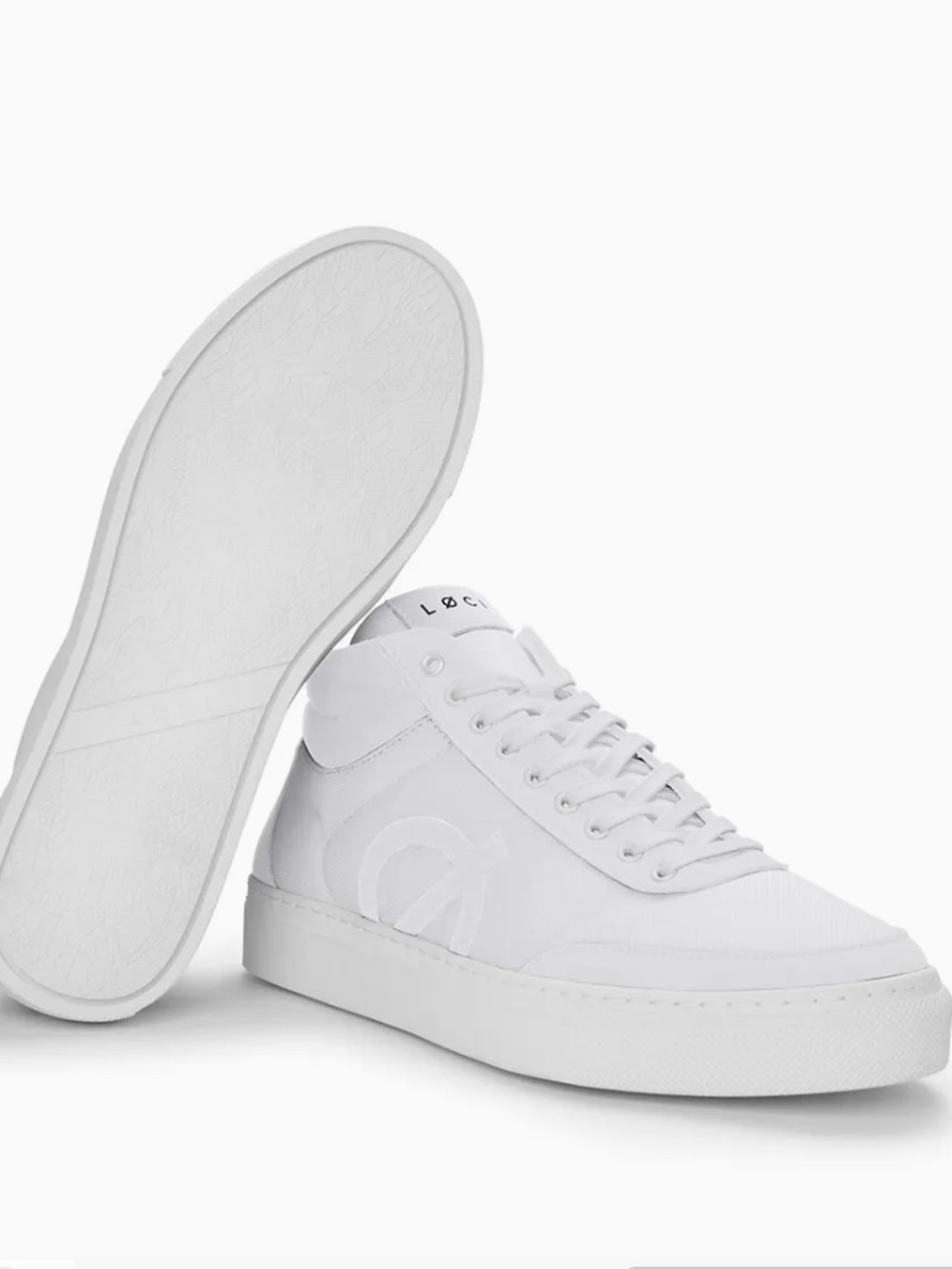NWT 👟 LøCI 100% Vegan White/White/White 🐇 Recycled High-Top Sneakers